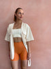 Palermo Rib Knit Shorts- Orange