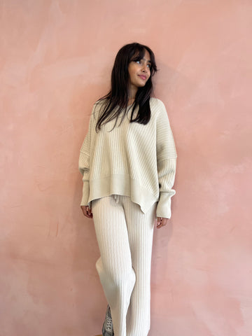 Vera Organic Knit Sweater- Sand
