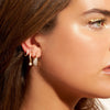 Magenta Earrings- Stone