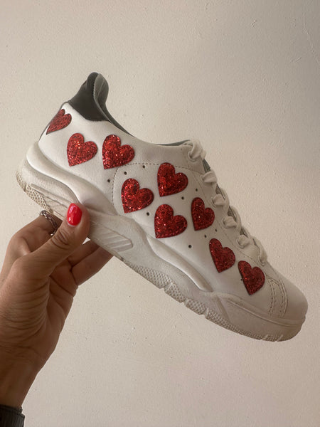 Chiara Ferrari Glitter Heart Sneaker