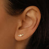 14K Gold Lucky Leo Peridot Single Earring